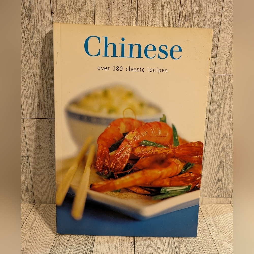 Chinese Cuisine Cookbook with Blue Accents